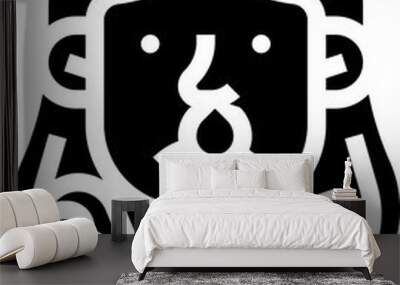 allergic icon Wall mural