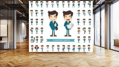 set of businessman character Wall mural