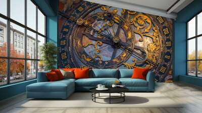 Antique, vintage watch. old antique classic watches. Wall mural