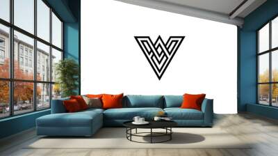 AV VA Minimal Letter Logo concept Wall mural