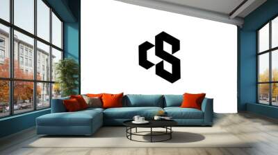 CS SC logo design template elements Wall mural