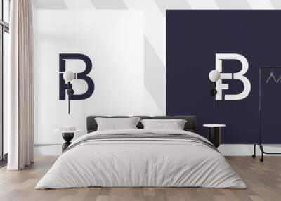 letter bf fb logo design Wall mural