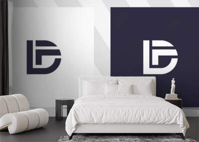 letter df fd logo design Wall mural