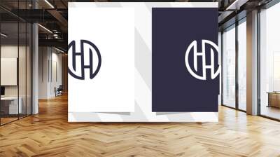 letter hh logo design vector Wall mural