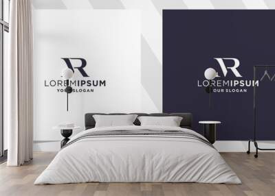 letter mr logo with minimal design Wall mural