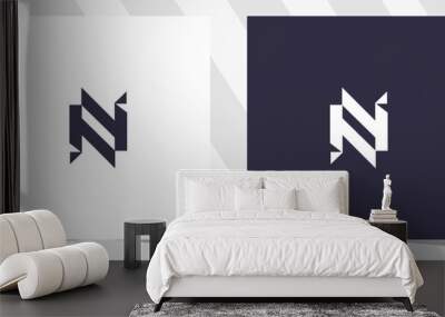 letter n logo design vector Wall mural