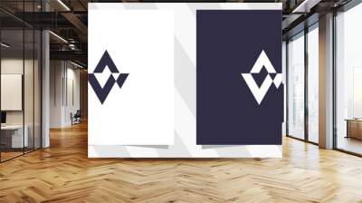 letter wa aw logo design Wall mural