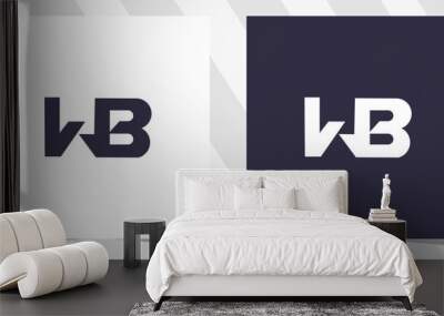 letter wb bw logo design vector Wall mural