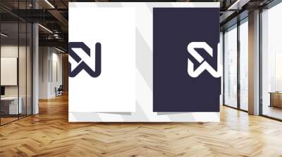 letter ws sw logo design Wall mural