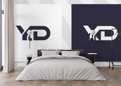 letter yd dy logo design vector Wall mural