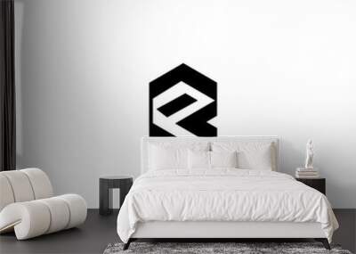 PR RP logo icon design template elements Wall mural