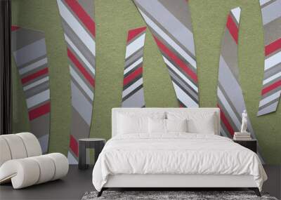 paper stripes made from scrapbook paper with foil and plain stripes Wall mural