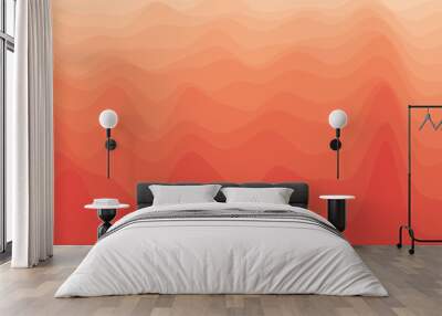 Abstract waves background. Loopable smoothly moving curves in peach colors. Classy footage. Wall mural