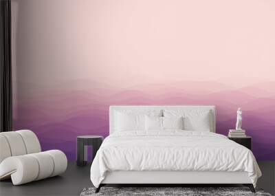 Abstract waves cover. Horizontal background with curves in purple orange colors. Stylish vector illustration. Wall mural