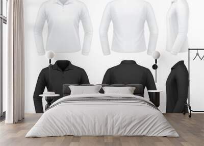 Long sleeve polo shirt Wall mural