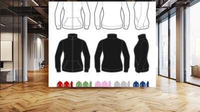 Women's fleece jacket Wall mural