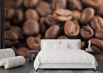 Coffee beans close up Wall mural