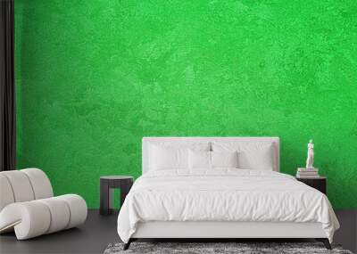 Texture of green decorative plaster or concrete. Abstract grunge background. Wall mural