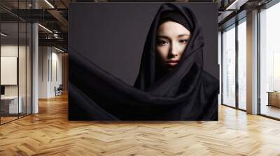 beautiful young woman in Hijab. fashion muslim girl portrait Wall mural