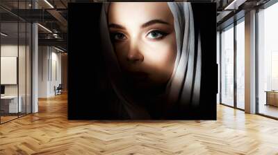 beautiful young woman in hijab. fashion oriental woman Wall mural