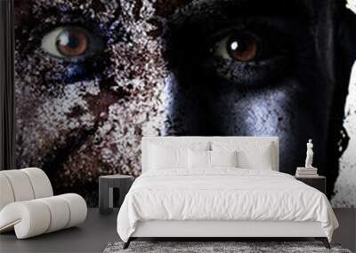 man monstrous graphics processing Wall mural