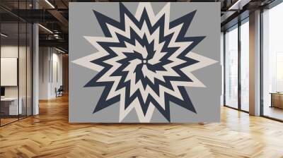 Abstract flower symbol Wall mural