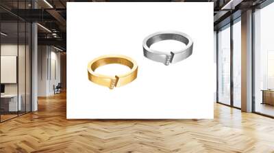 couple rings illustration Wall mural