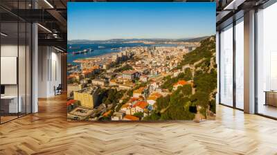 Beautiful Landscape View from Gibraltar in Spain South Coast, Europe Wall mural