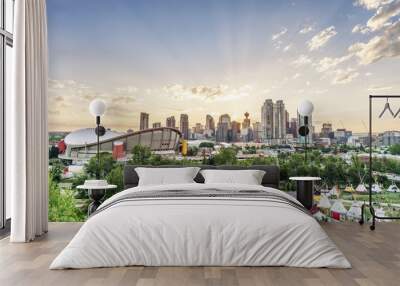 Beautiful panorama of Calgary, Alberta, Canada Wall mural