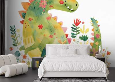 dragon on a white background Wall mural