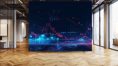 Abstract Background for Finance Business Website Banner Wall mural