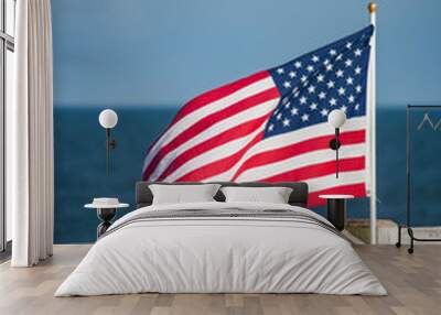 American Flag on South Carolina Pier Wall mural