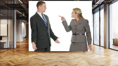 business people arguing Wall mural