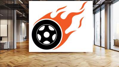 Fire Wheel Element Wall mural