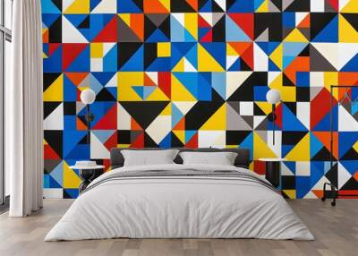 Abstract Geometric Pattern Malevich Style Wall mural