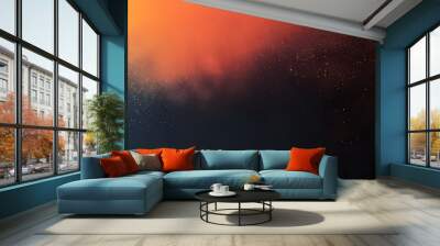 Abstract Gradient Background With Orange, Blue, And Yellow Colors Wall mural