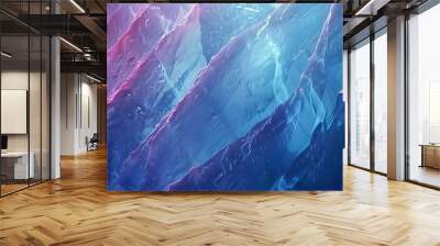 Abstract Ice Wall with Northern Lights Wall mural