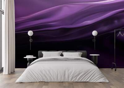 Abstract Purple Gradient Background With Smooth Lines Wall mural