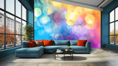 Abstract Rainbow Blurred Background for Design Wall mural