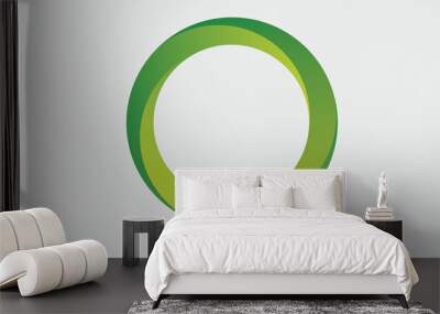 Circular green design object, Vector illustration. EPS10. Wall mural