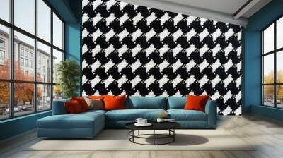 Black And White Houndstooth Fabric Texture Wall mural