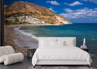 Fodele beach on Crete island with azure clear water, Greece, Europe Wall mural