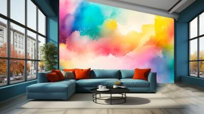 colorful watercolor pastel background, ai generative Wall mural