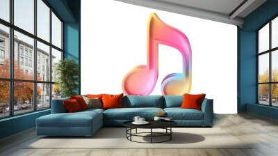 music notes 3d icon Wall mural