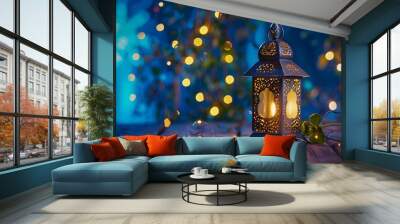 Eid Mubarak Ramadan Lantern & Lights Decor Wall mural