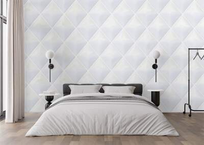 Elegant White Diamond Pattern Background Wall mural