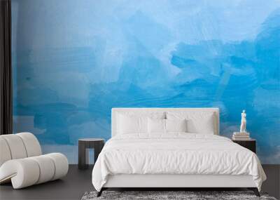 Abstract watercolor hand painted blue background Wall mural