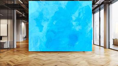 Abstract watercolor hand painted blue background Wall mural