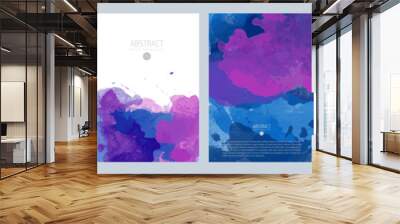 Bright colorful vector paint splash background template set for brochure, poster or flyer Wall mural