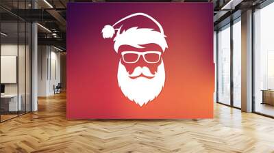 Christmas vector hipster Santa Claus  Wall mural